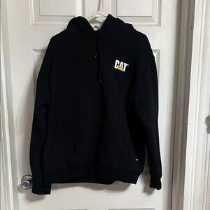 Caterpillar Black Hoodie with Logo